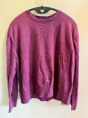 L.L. Bean Cotton Cashmere Classic Sweater in Plum